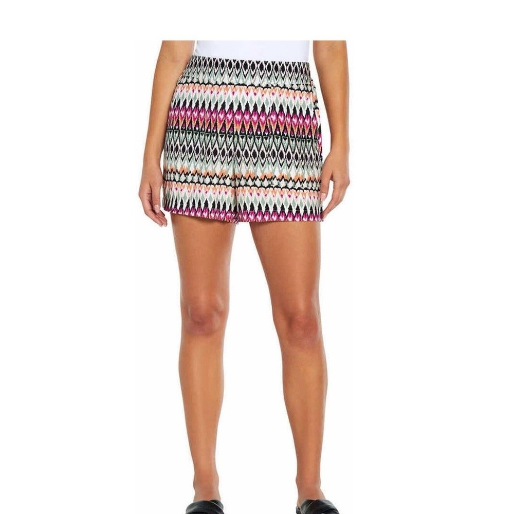 Wildfox Shorts Women Medium Multicolor Geometric Ikat Print Boho Beach Festival